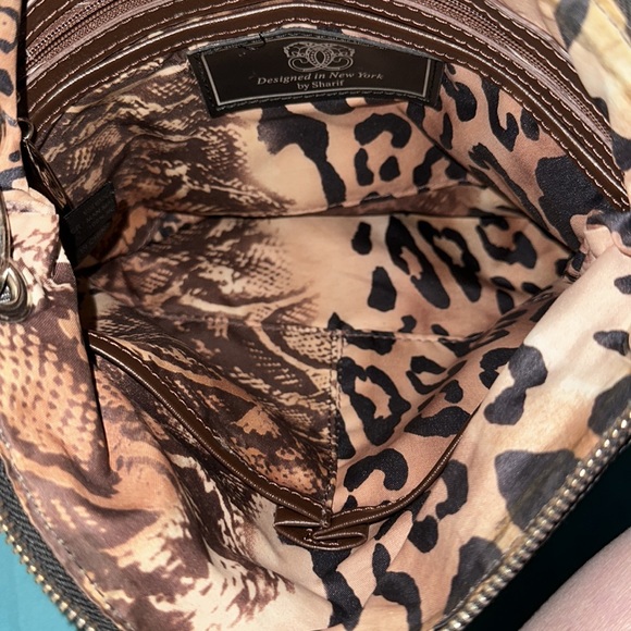 EUC SHARIF Designed NY BLACK AND SILVER CROSSBODY BAG - Picture 7 of 7